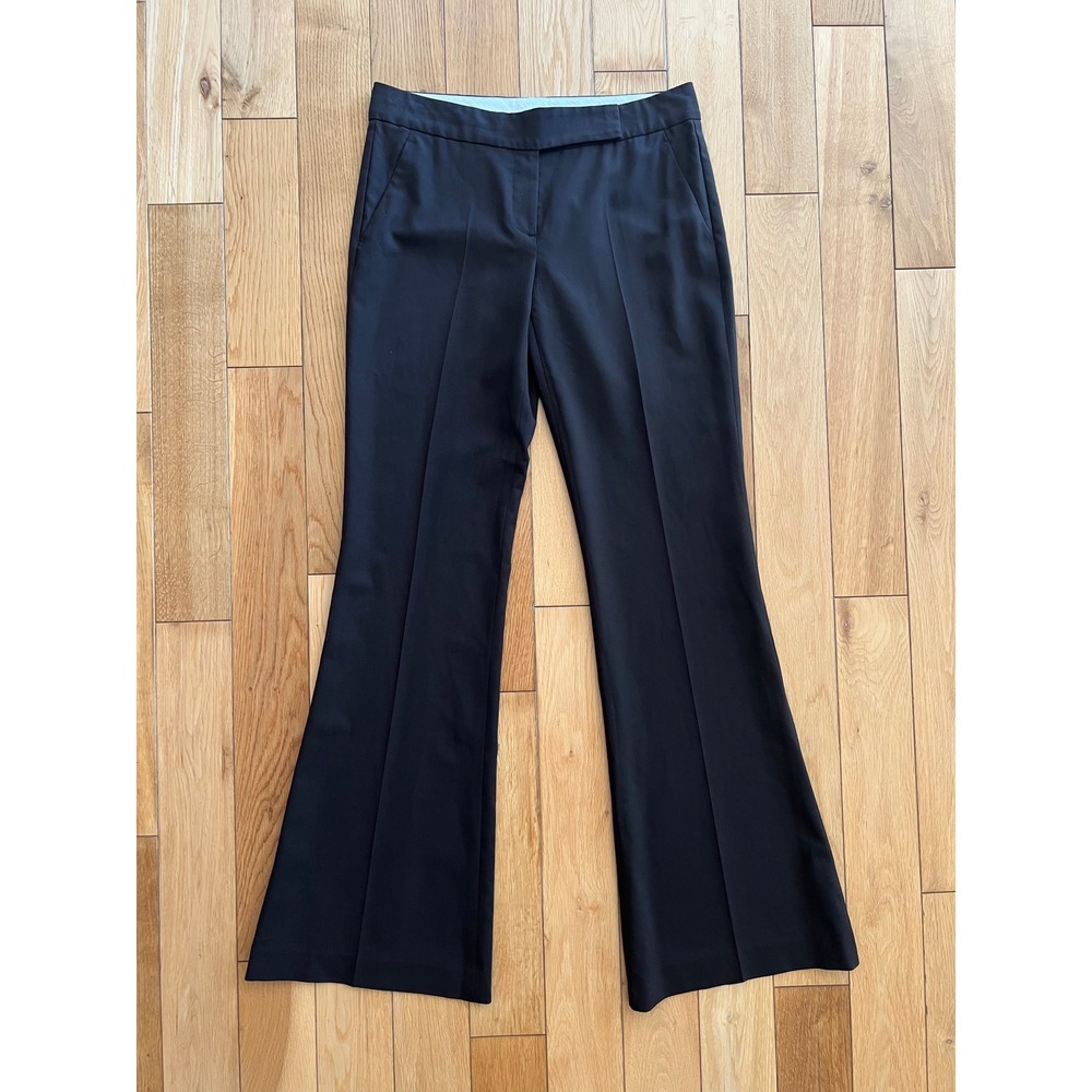 Theory Wool Blend Low Rise Flare Trouser Pants Brown Womens Size 6